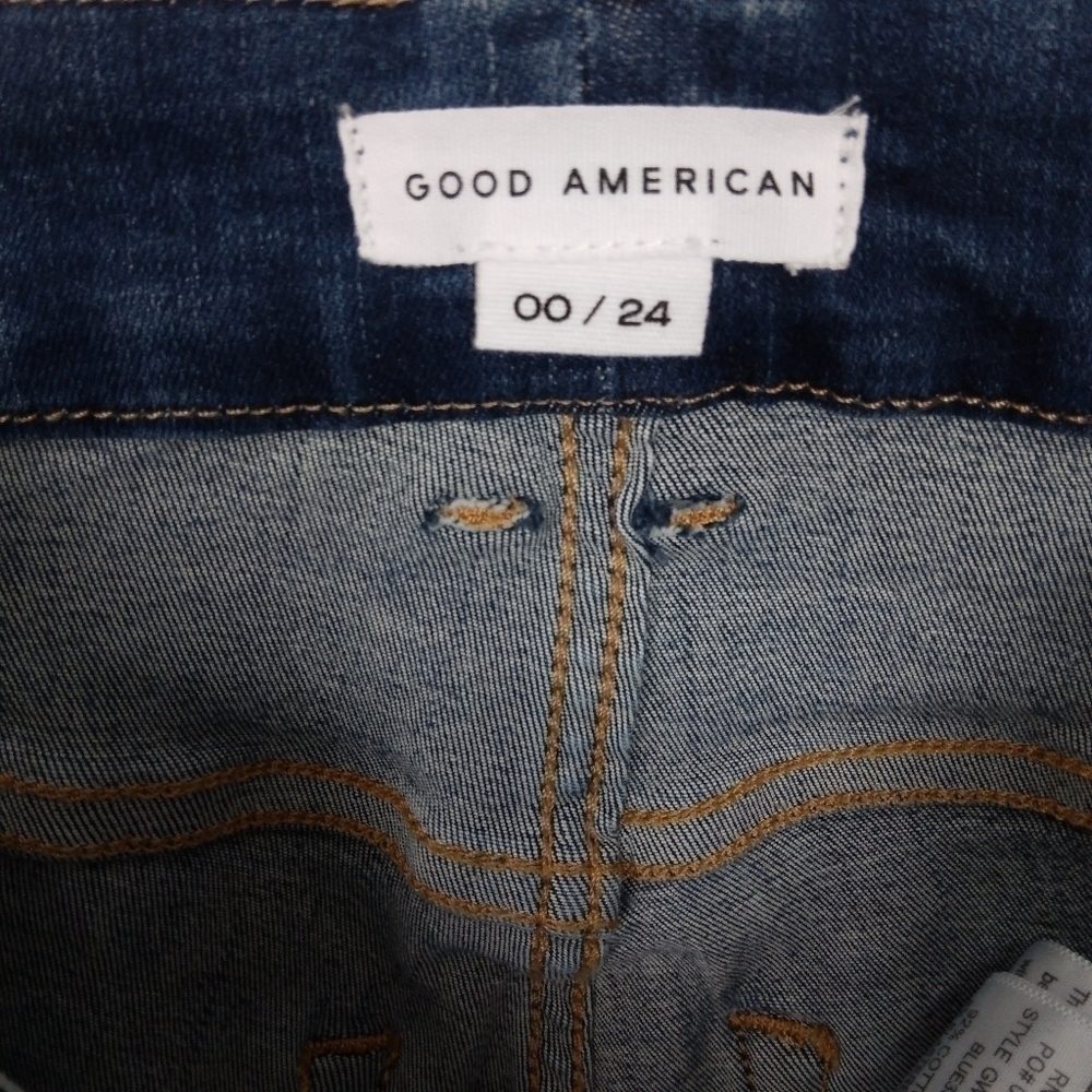 NWT Good American Good Waist Crop Raw Edge Jean Size 24 - Picture 7 of 11